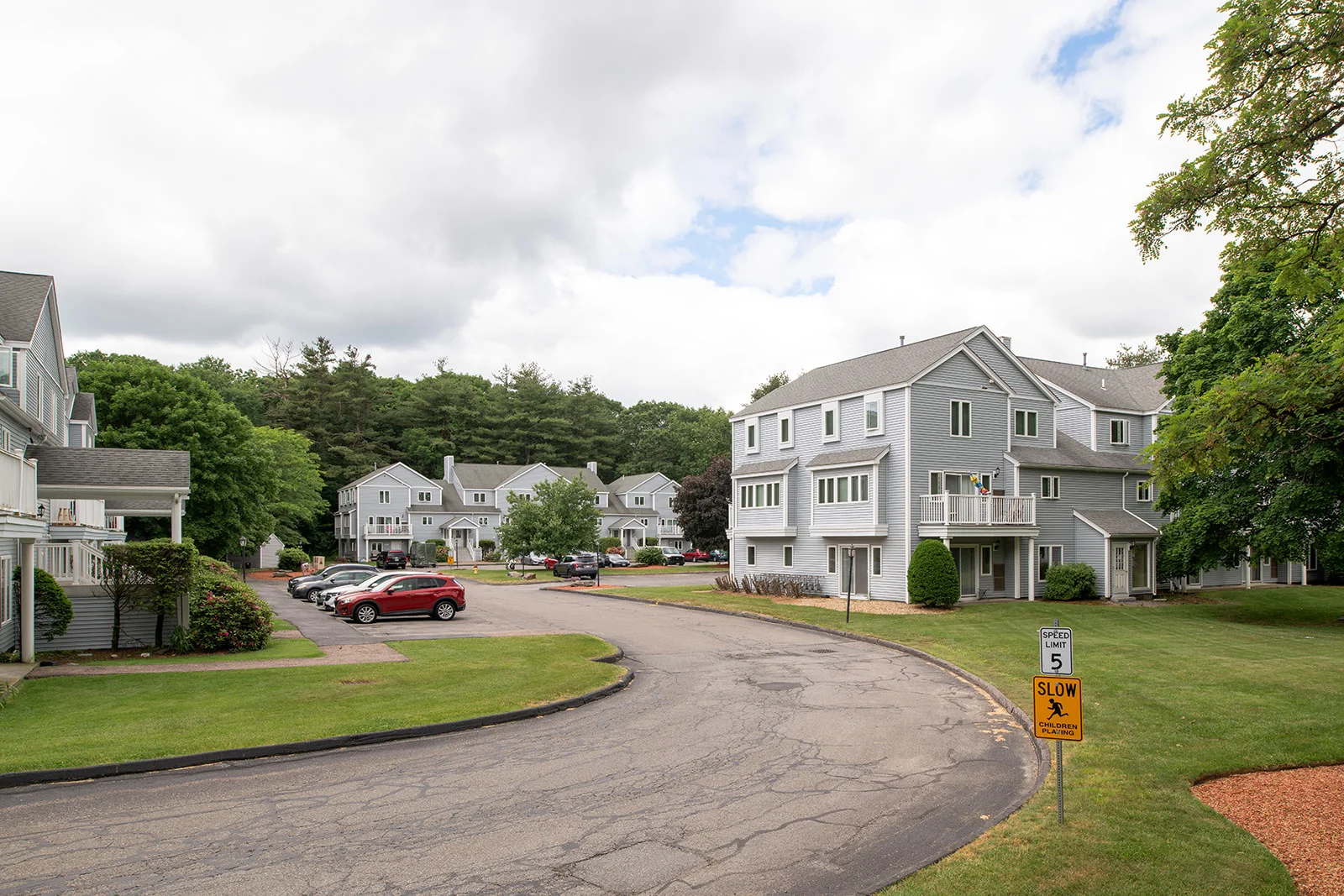 South Bend apartments housing units exterior and road